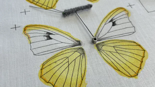 Butterfly workshop body and wings before assembly Butterfly workshop automaton wings and body