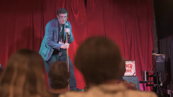 Professional magician performing